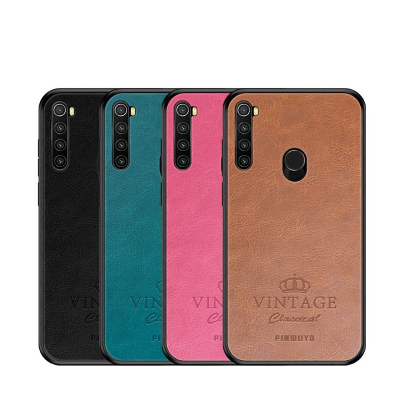 Futerały Xiaomi Redmi Note 8 Magenta Czarny Efekt Skóry Pinwuyo Vintage