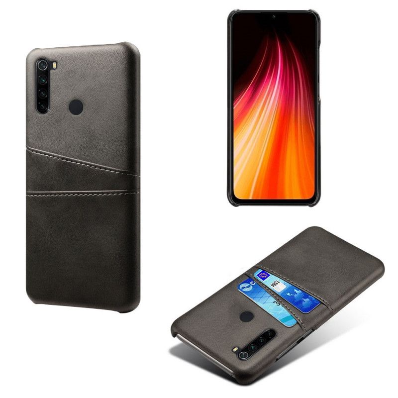 Futerały Xiaomi Redmi Note 8 Szary Czarny Etui na Telefon Posiadacz Karty