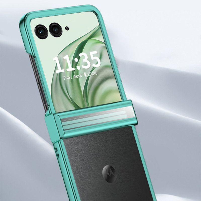 Etui Motorola Razr 50 Ultra Przezroczysta Obręcz Z Efektem Metalu