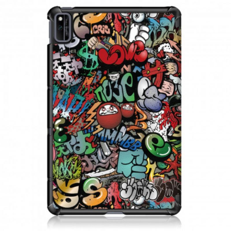 Inteligentne Etui Huawei Matepad New Wzmocnione Graffiti Fun