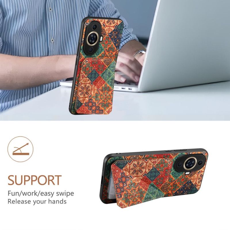 Etui Do Huawei Nova 11 Pro Etui Na Karty Ze Wzorem Kwiatowym