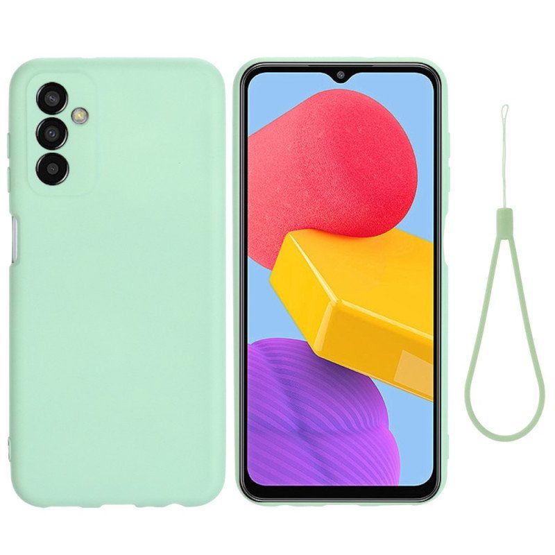 Etui do Samsung Galaxy M13 Płynny Silikon Ze Smyczą