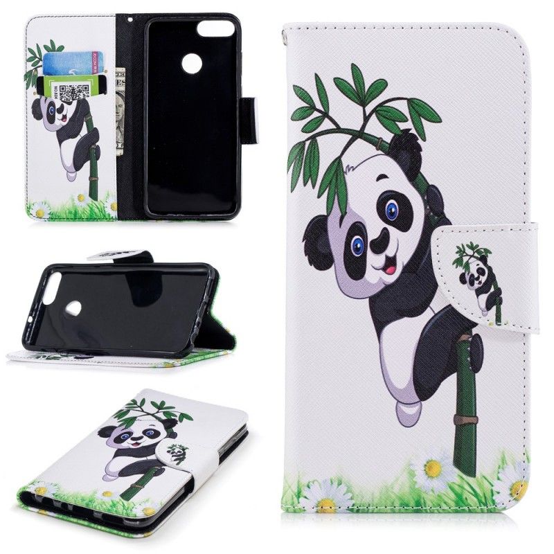 Etui Folio Huawei P Smart Panda Na Bambusie Etui Ochronne