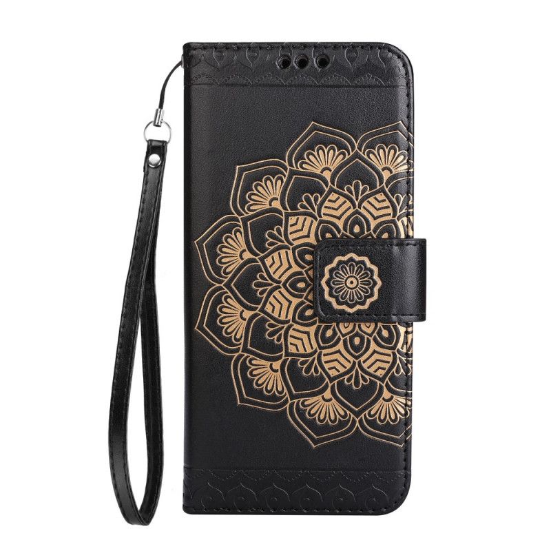 Etui Folio Huawei P10 Lite Cyjan Brązowy Elegancka Mandala