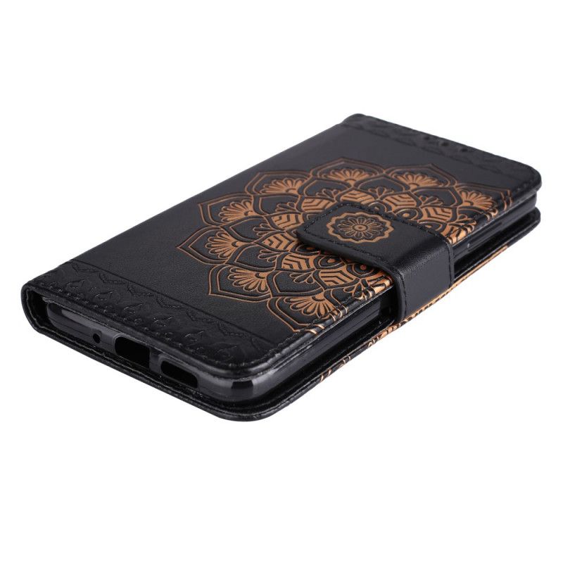 Etui Folio Huawei P10 Lite Cyjan Brązowy Elegancka Mandala