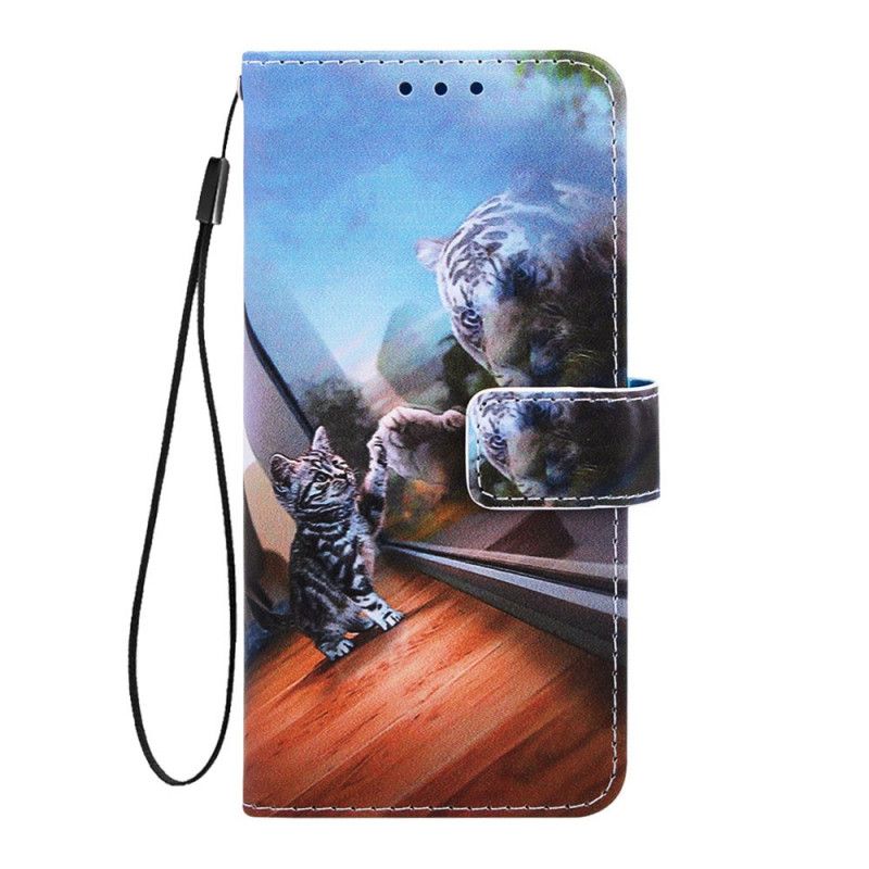 Etui Folio Samsung Galaxy A10s Brązowy Jasnoniebieski Ernest I Odbicie