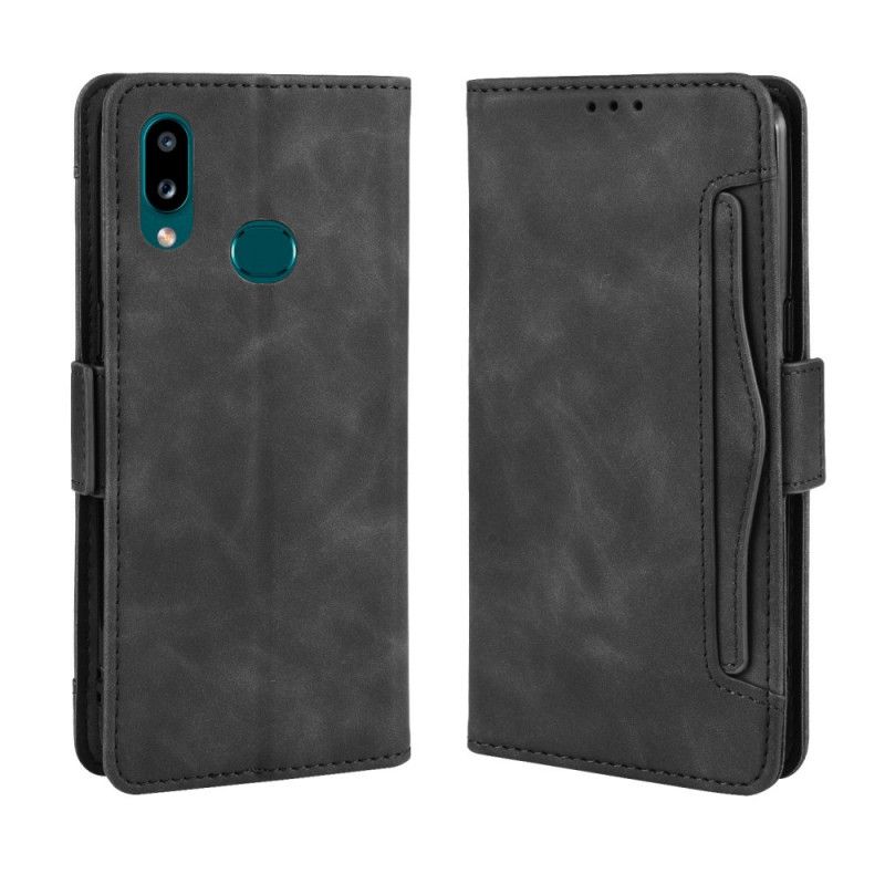 Etui Folio Samsung Galaxy A10s Czerwony Czarny Karta Wielofunkcyjna Pierwszej Klasy