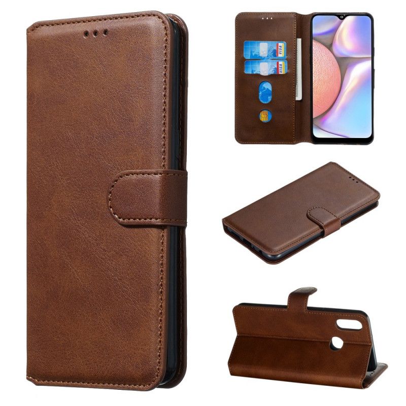 Etui Folio Samsung Galaxy A10s Granatowy Czarny Nowe Kolory Imitacja Skóry Etui Ochronne