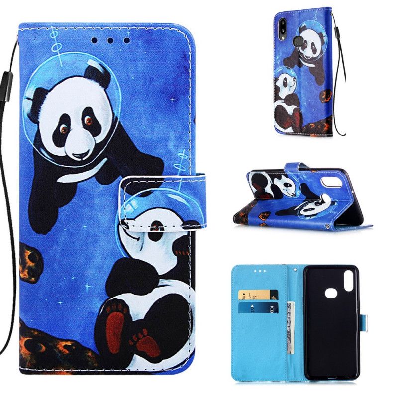 Etui Folio Samsung Galaxy A10s Kosmonauci Pandy