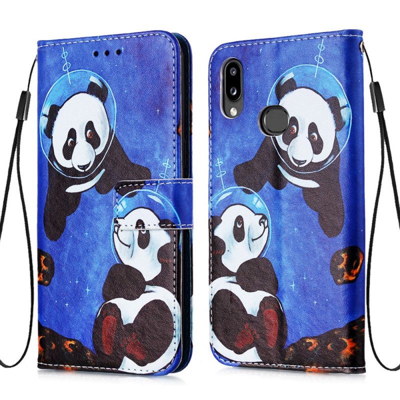 Etui Folio Samsung Galaxy A10s Kosmonauci Pandy