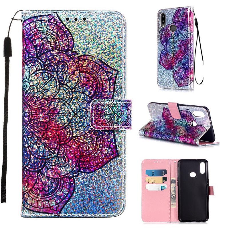 Etui Folio Samsung Galaxy A10s Mandala Na Brokatowym Tle Etui Ochronne