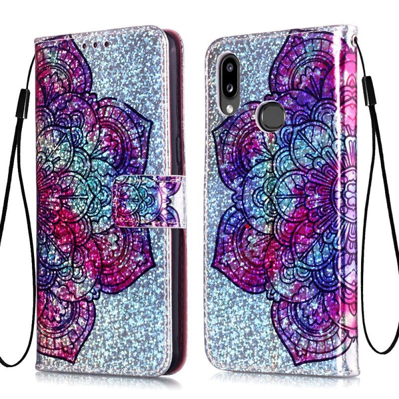 Etui Folio Samsung Galaxy A10s Mandala Na Brokatowym Tle Etui Ochronne