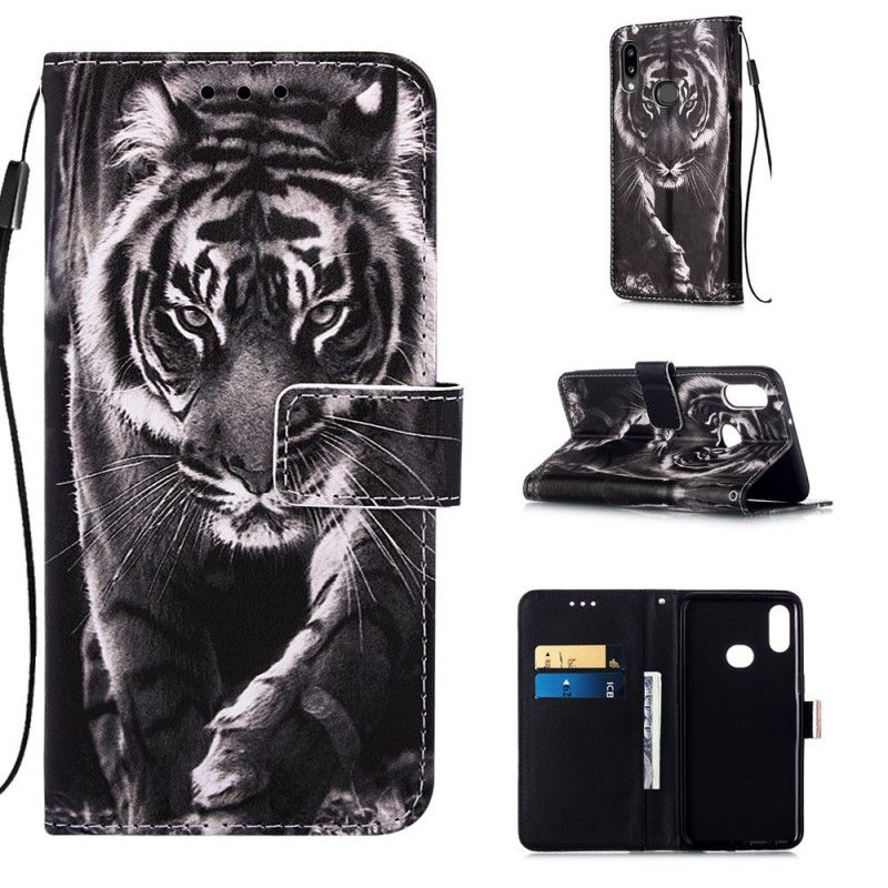 Etui Folio Samsung Galaxy A10s Nocny Tygrys Etui Ochronne