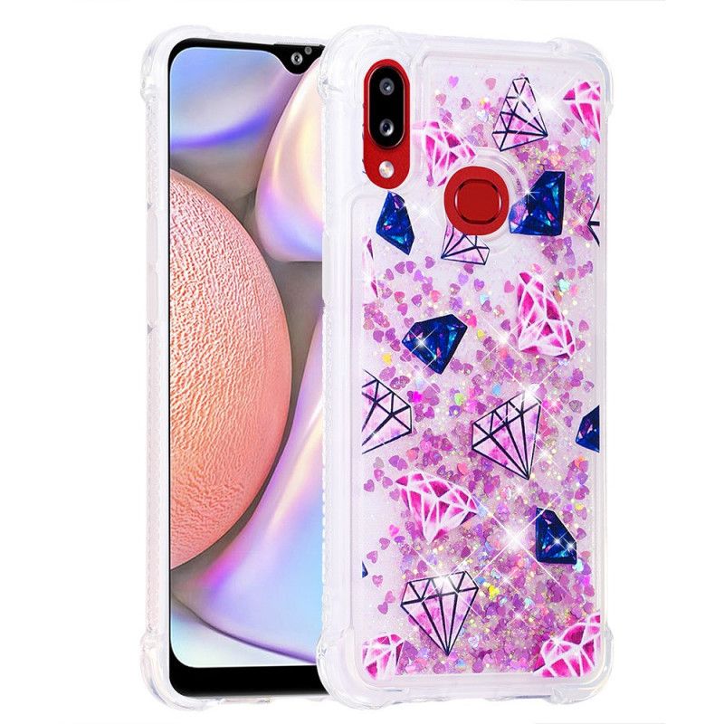 Etui Samsung Galaxy A10s Brokatowe Diamenty