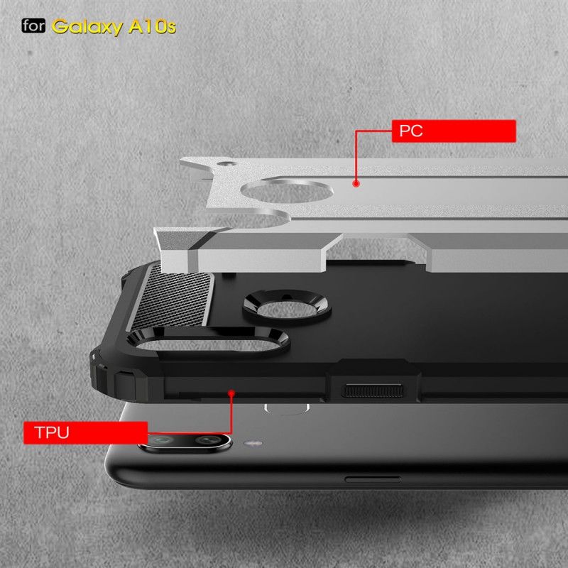 Etui Samsung Galaxy A10s Czerwony Czarny Ocalały Etui Ochronne