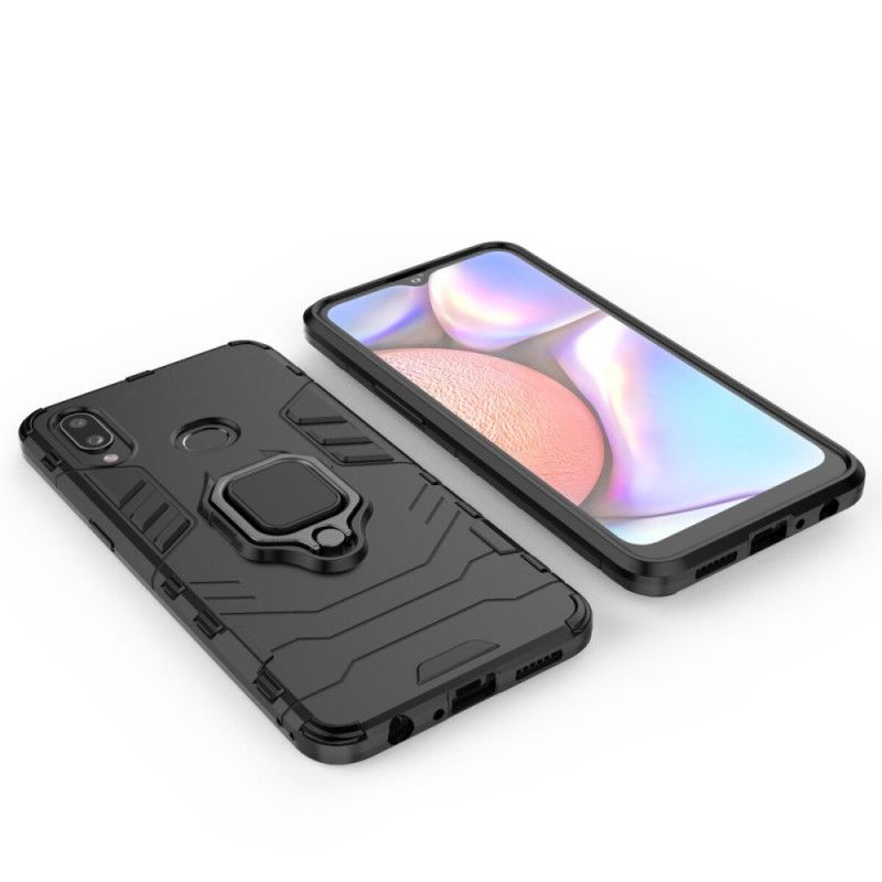 Etui Samsung Galaxy A10s Czerwony Czarny Pierścień Oporowy Etui Ochronne