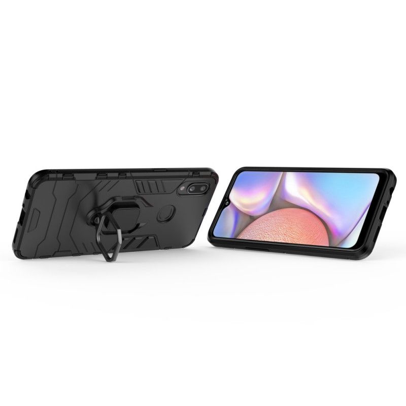 Etui Samsung Galaxy A10s Czerwony Czarny Pierścień Oporowy Etui Ochronne