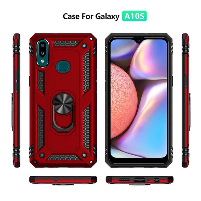 Etui Samsung Galaxy A10s Czerwony Czarny Pierścień Premium Etui Ochronne