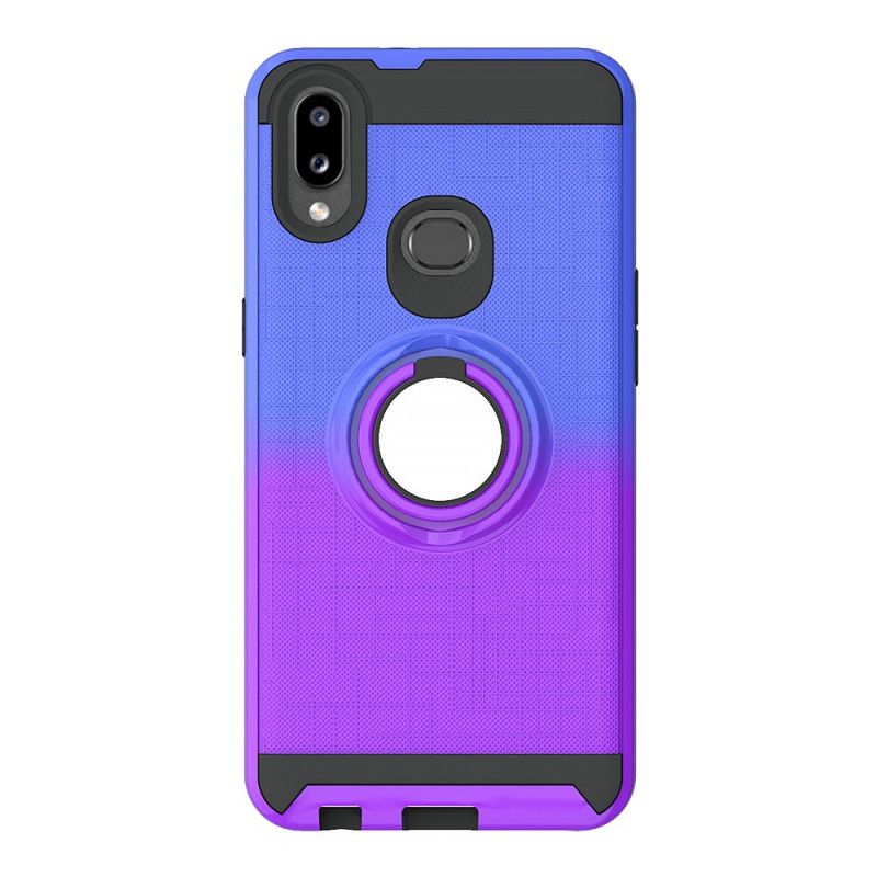 Etui Samsung Galaxy A10s Magenta Biały Z Pierścieniem W Kolorze Gradientu Etui Ochronne