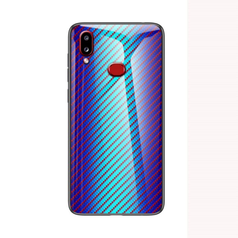 Etui Samsung Galaxy A10s Magenta Czarny Szkło Hartowane Z Włókna Węglowego