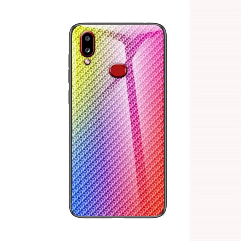 Etui Samsung Galaxy A10s Magenta Czarny Szkło Hartowane Z Włókna Węglowego