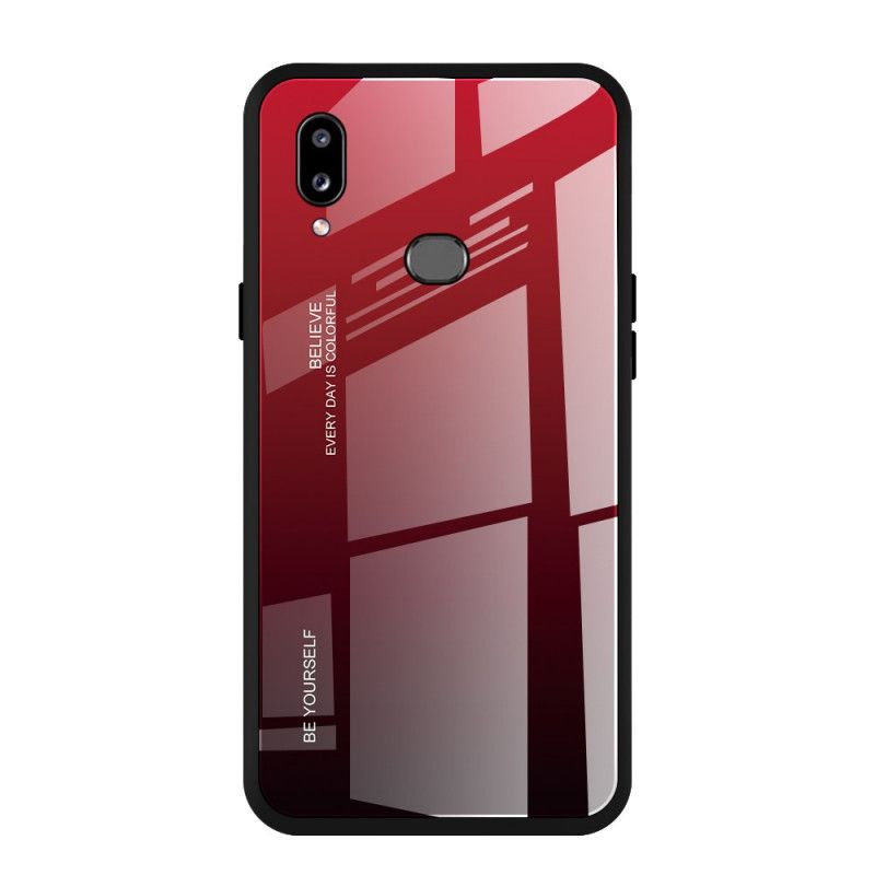 Etui Samsung Galaxy A10s Magenta Czerwony Bądź Sobą Ze Szkła Hartowanego Etui Ochronne