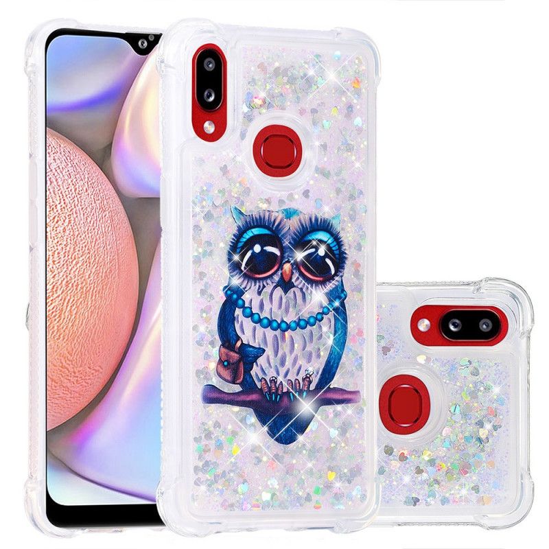 Etui Samsung Galaxy A10s Panna Brokatowa Sowa Etui Ochronne