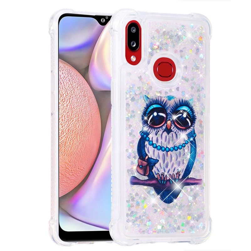 Etui Samsung Galaxy A10s Panna Brokatowa Sowa Etui Ochronne