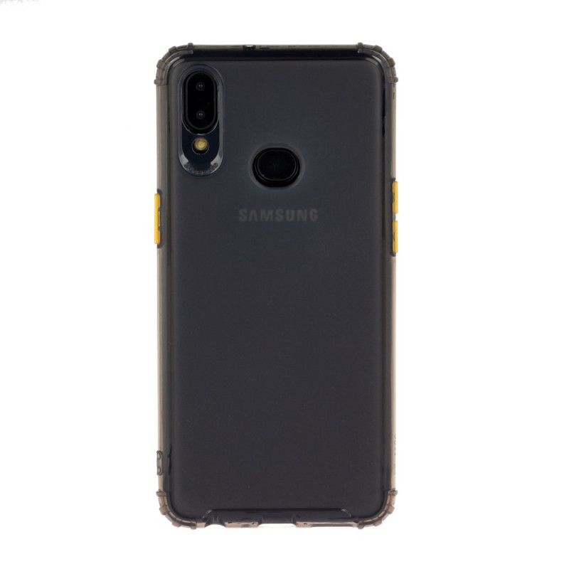 Etui Samsung Galaxy A10s Zielony Szary Elastyczne Silikonowe Guziki Etui Ochronne