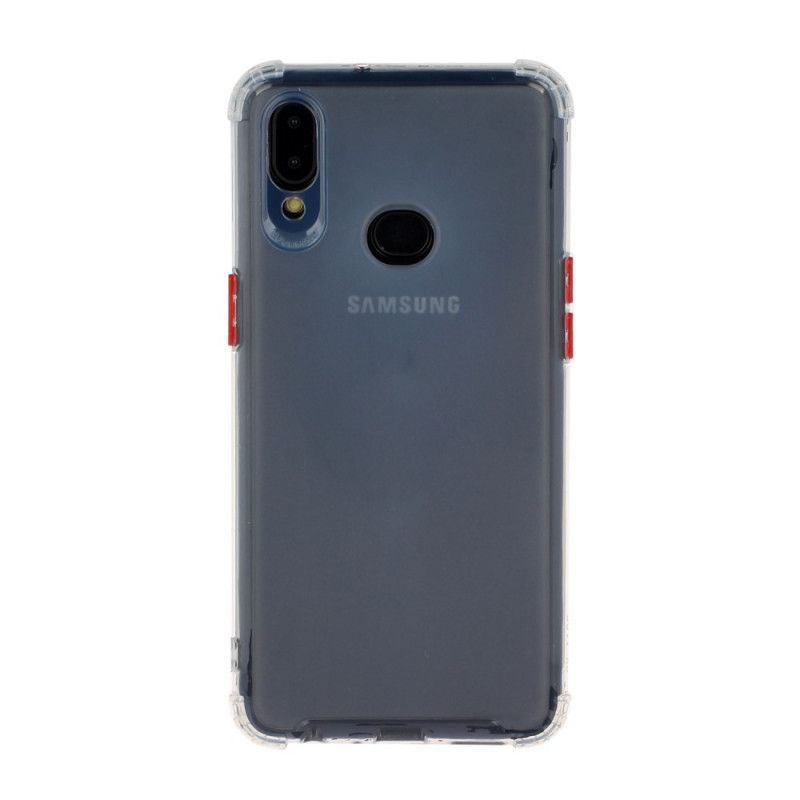 Etui Samsung Galaxy A10s Zielony Szary Elastyczne Silikonowe Guziki Etui Ochronne