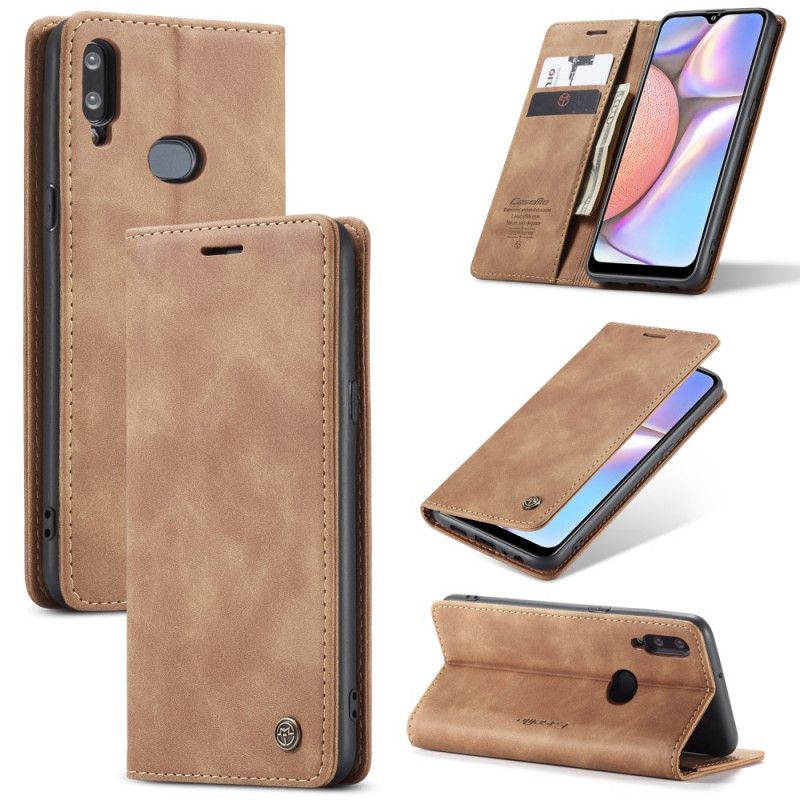 Flip Kotelot Samsung Galaxy A10s Granatowy Czarny Etui Z Imitacji Skóry