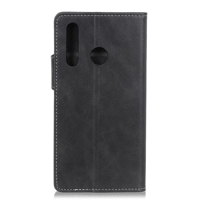 Etui Folio Huawei P40 Lite E / Y7p Czerwony Czarny Artystyczne Przyszywanie Guzików