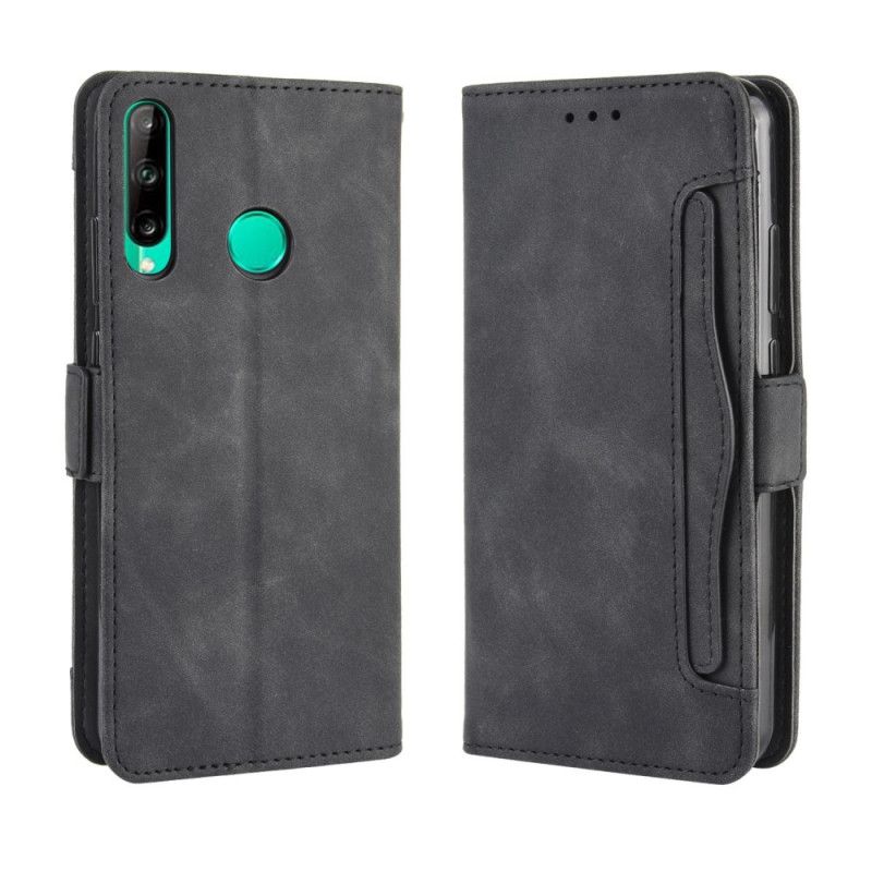 Etui Folio Huawei P40 Lite E / Y7p Czerwony Czarny Multikarta Pierwszej Klasy Etui Ochronne