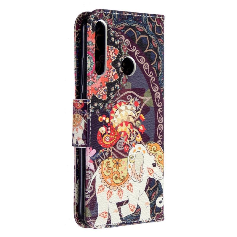 Etui Folio Huawei P40 Lite E / Y7p Etniczna Mandala Słonia Etui Ochronne