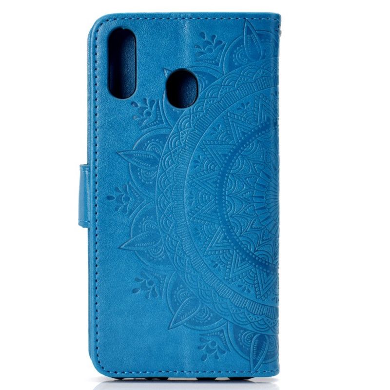 Etui Folio Huawei P40 Lite E / Y7p Magenta Szary Mandala Słońca