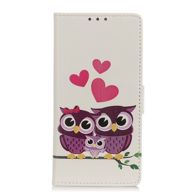 Etui Folio Huawei P40 Lite E / Y7p Rodzina Sów Etui Ochronne