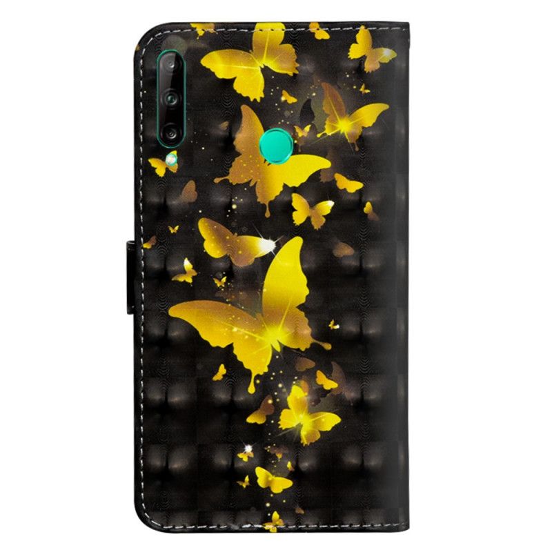 Etui Folio Huawei P40 Lite E / Y7p Żółte Motyle