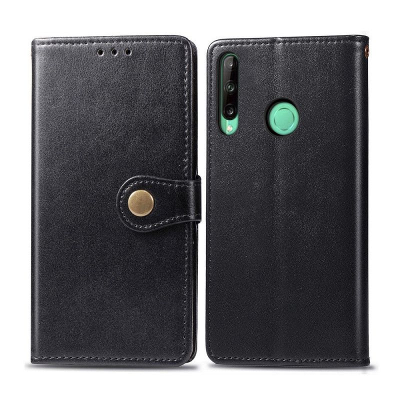 Etui Folio Huawei P40 Lite E / Y7p Zielony Czarny Sztuczna Skóra I Zapięcie Vintage Etui Ochronne