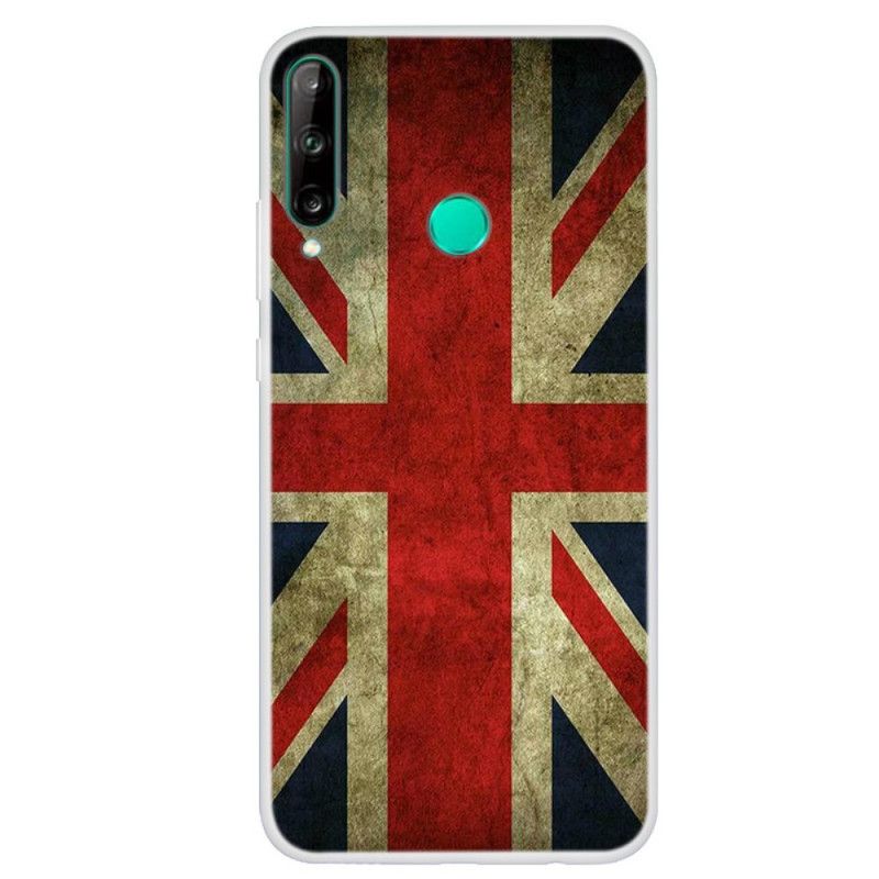 Etui Huawei P40 Lite E / Y7p Czerwony Biały Anglia