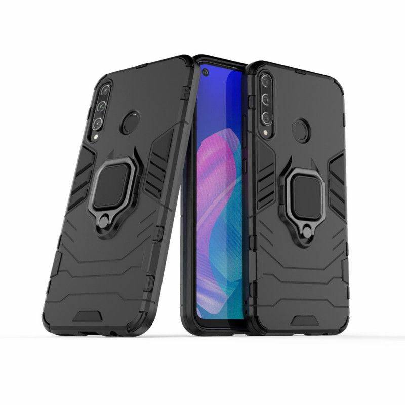 Etui Huawei P40 Lite E / Y7p Czerwony Czarny Pierścień Oporowy