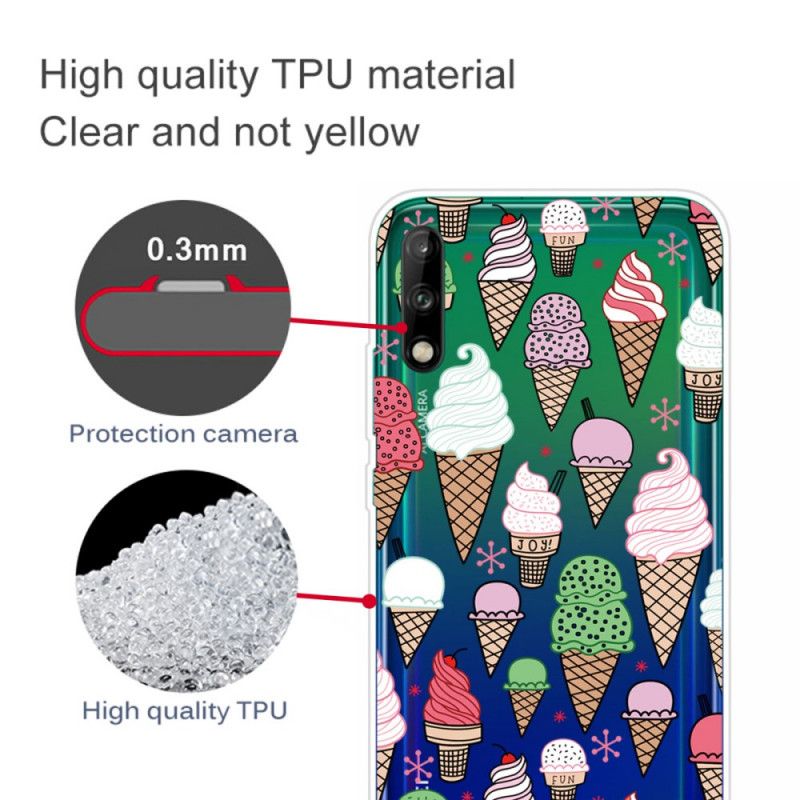 Etui Huawei P40 Lite E / Y7p Kolorowe Lody Śmietankowe