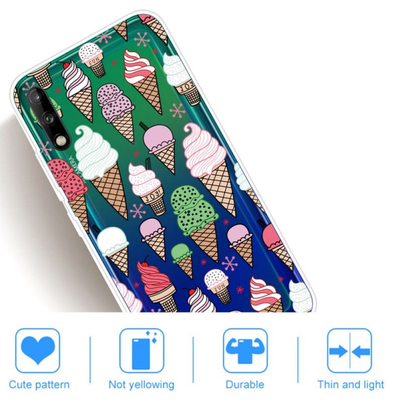 Etui Huawei P40 Lite E / Y7p Kolorowe Lody Śmietankowe