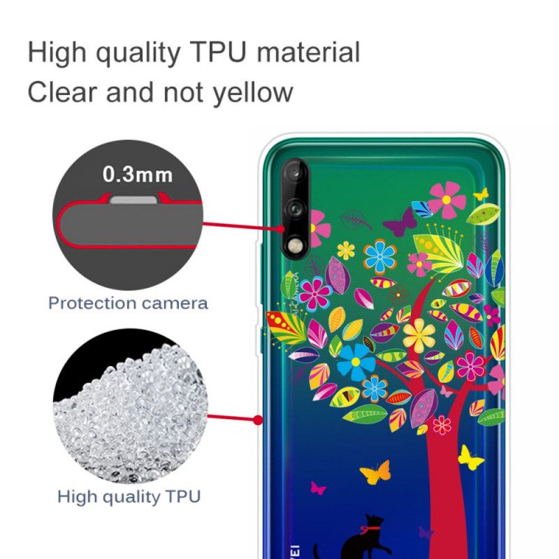 Etui Huawei P40 Lite E / Y7p Kot Pod Drzewem