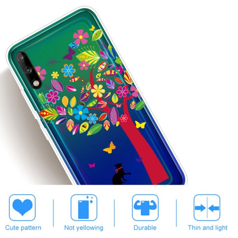 Etui Huawei P40 Lite E / Y7p Kot Pod Drzewem