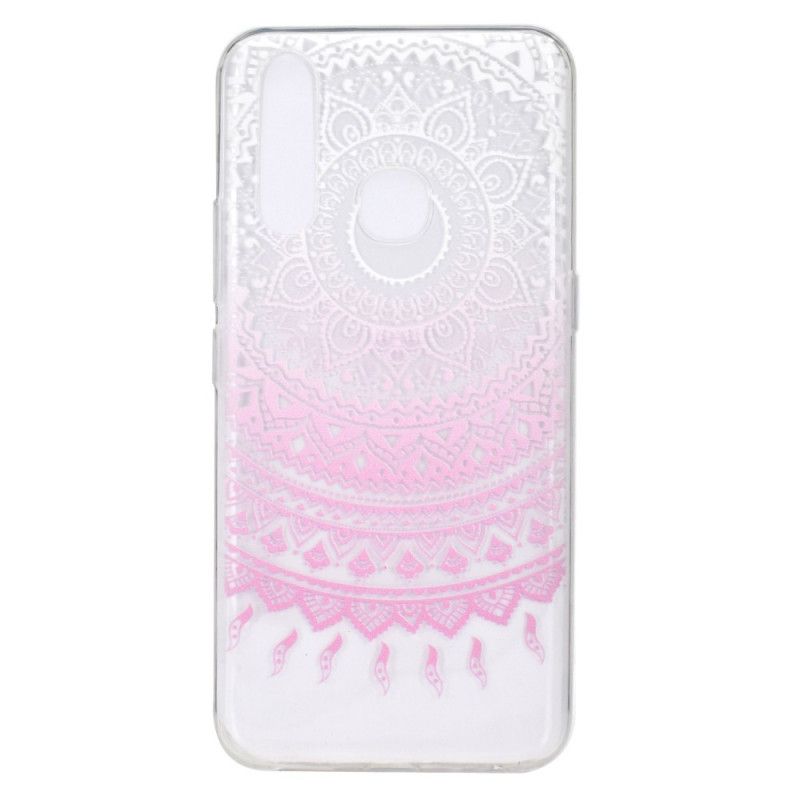 Etui Huawei P40 Lite E / Y7p Róża Przezroczysta Kolorowa Mandala Etui Ochronne