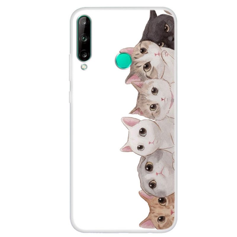 Etui Huawei P40 Lite E / Y7p Słuchające Kotów Etui Ochronne