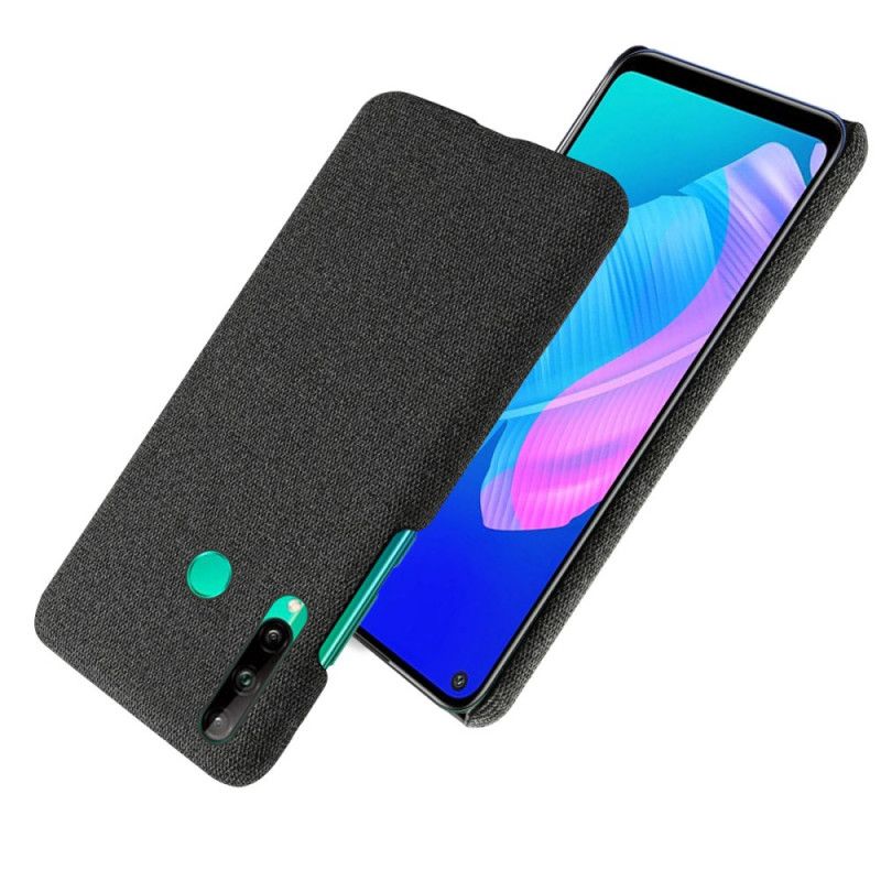 Etui Huawei P40 Lite E / Y7p Szary Czarny Szykowna Tkanina Ksq