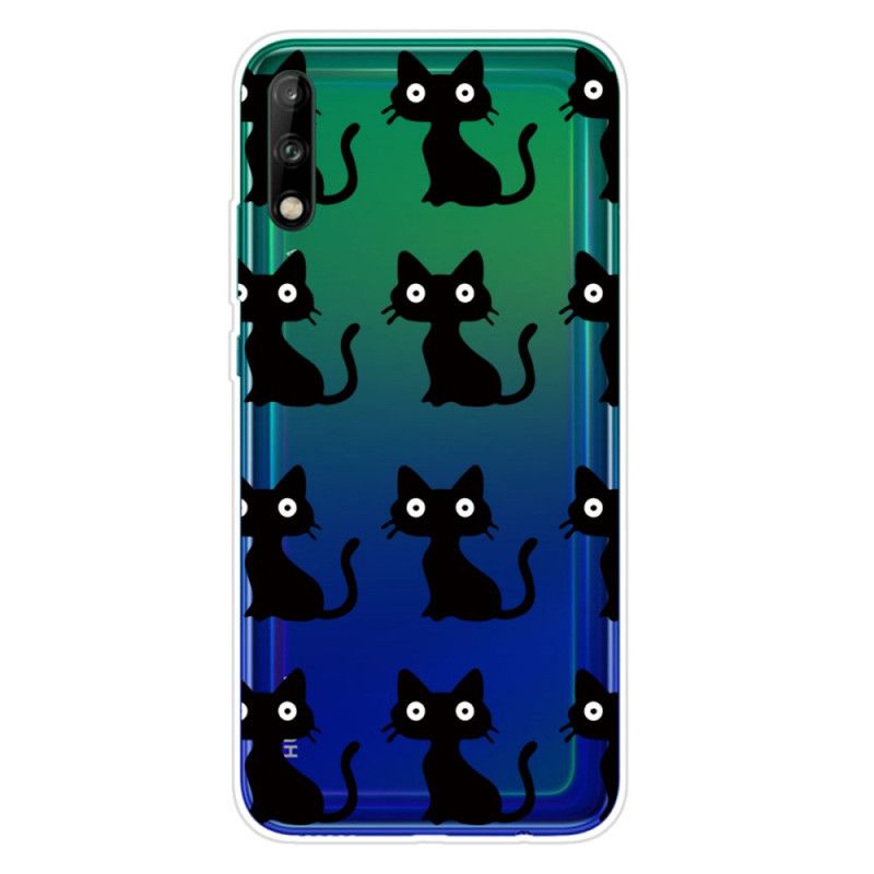 Etui Huawei P40 Lite E / Y7p Wiele Czarnych Kotów Etui Ochronne