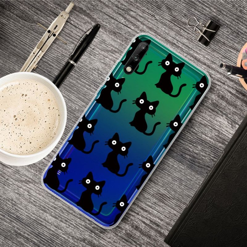 Etui Huawei P40 Lite E / Y7p Wiele Czarnych Kotów Etui Ochronne