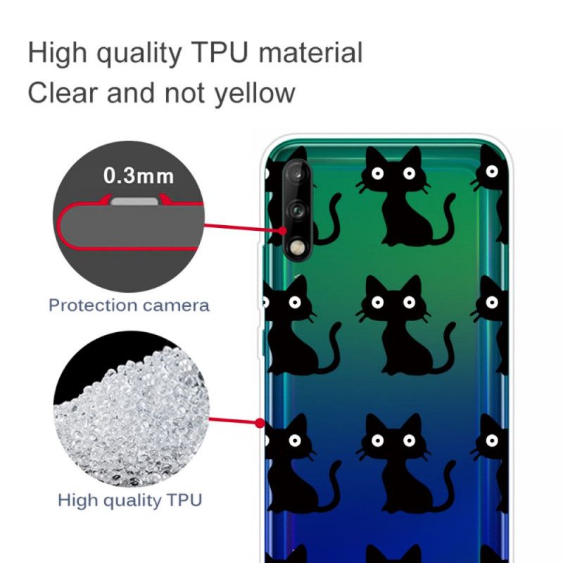 Etui Huawei P40 Lite E / Y7p Wiele Czarnych Kotów Etui Ochronne